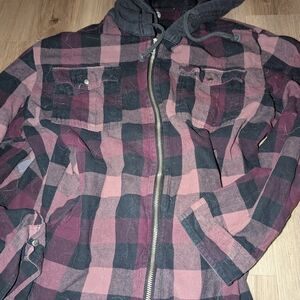 Plaid Hooded Jacket